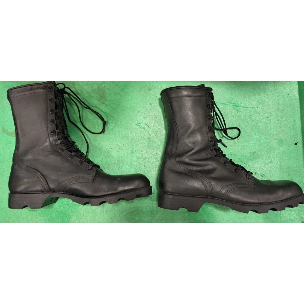 Vintage 1989 Ro-Search US Military Black Leather Combat Boots Size 10R